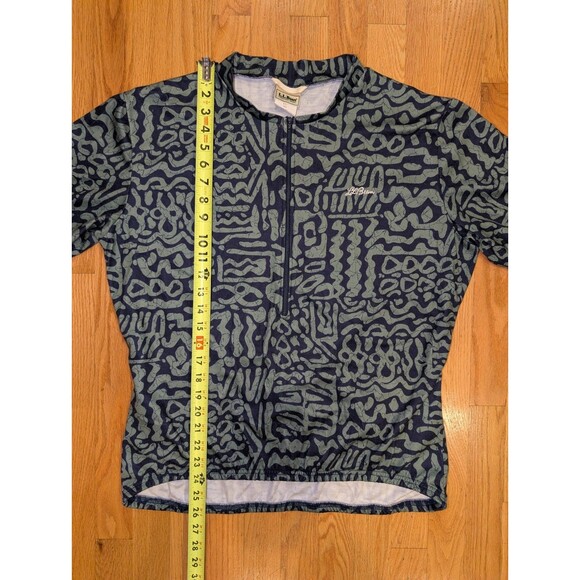 Vintage L.L. Bean Cycling Short Sleeve Jersey Mens L Coolmax All Over Print USA - Picture 9 of 9